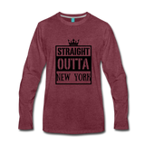 Customized Men's Premium Long Sleeve T-Shirt - heather burgundy