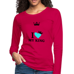 Valentine’s Women's Premium Long Sleeve T-Shirt - dark pink