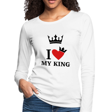 Valentine’s Women's Premium Long Sleeve T-Shirt - white