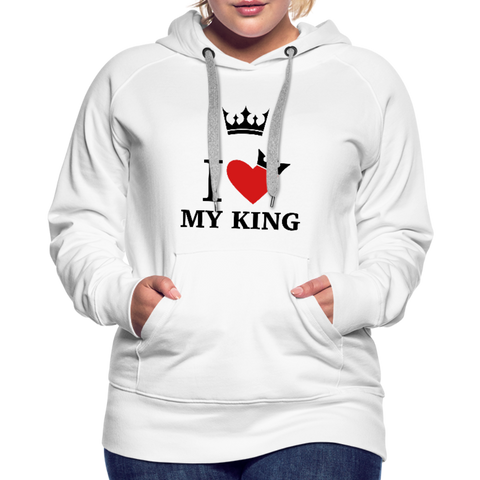 Valentine’s Women’s Premium Hoodie - white