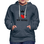 Valentine’s Women’s Premium Hoodie - heather denim